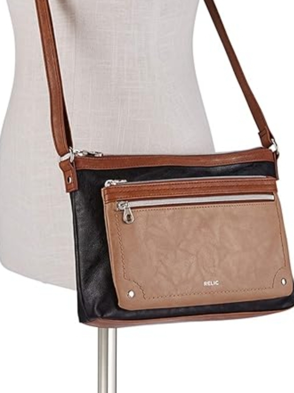 Relic by Fossil Color Block "Evie" Crossbody Bag